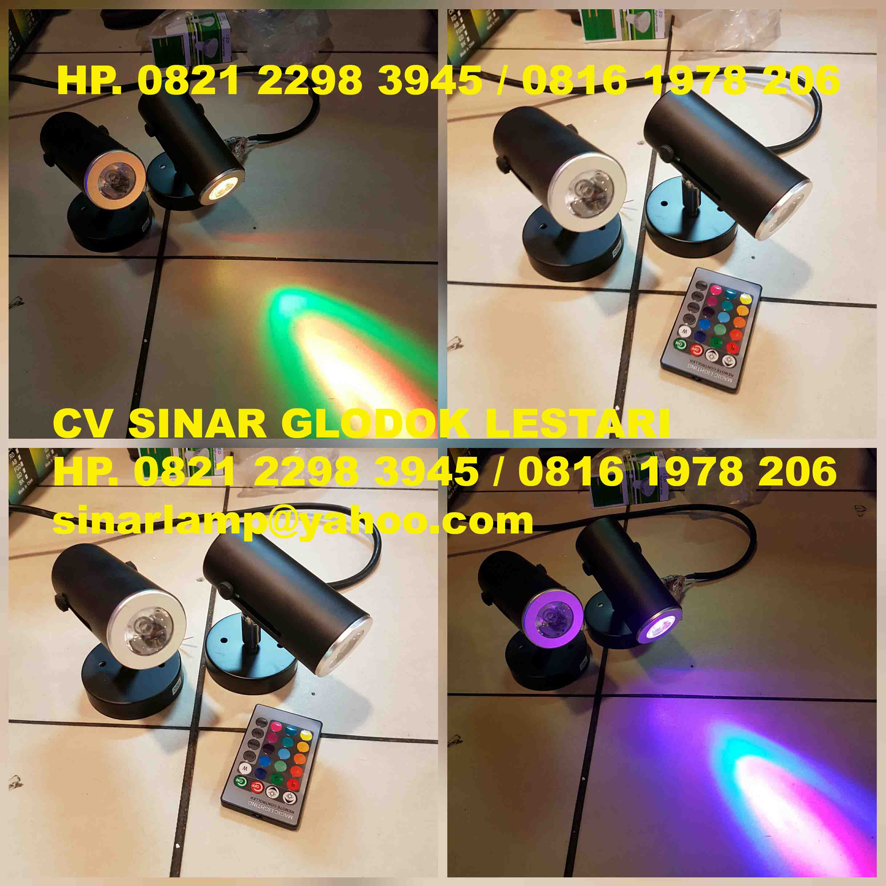 Lampu Sorot Spotlight LED RGB  + Remote Control